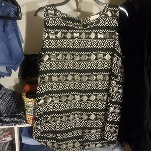 Tribal pattern sleeveless top size large